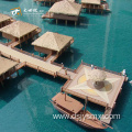 Maldives beach hotel miniature model